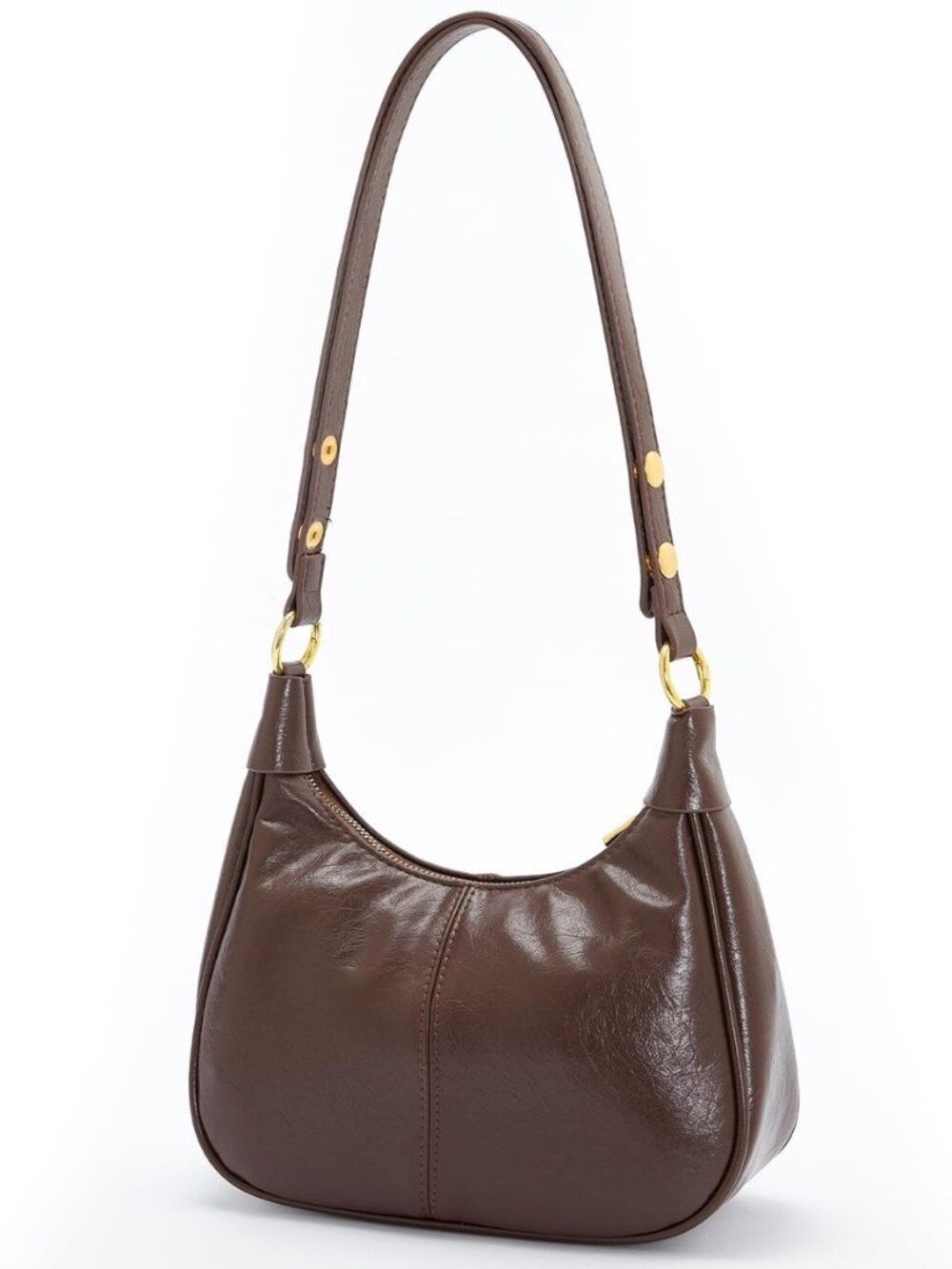Small Hobo Purse for Women, Cute Retro Crescent Shoulder Bag with Zipper